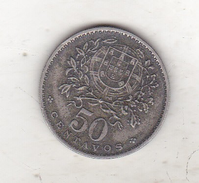 bnk mnd Portugalia 50 centavos 1952