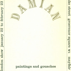 Placheta DAMIAN - Paintings and gouaches - Robert Fraser Gallery Londra 1963
