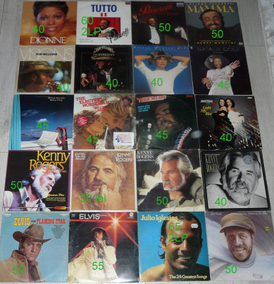 vinil Genesis,Tina Turner,Boney M,Pavarotti,Frank Sinatra,Elvis,Willie Nelson foto