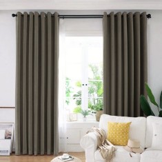 Draperie din catifea blackout cu inele albe, Madison, 150x230 cm, densitate 700 g/ml, Merlin, 1 buc