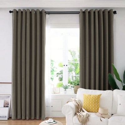 Set draperie din catifea blackout cu inele auriu antic, Madison, 250x265 cm, densitate 700 g/ml, Merlin, 2 buc foto