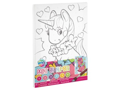 Set creativ Picteaza pe numere, Canvas, unicorn foto
