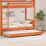 cadru de pat maro cerat lemn de pin solid 90 x 200 cm durabil
