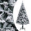 VidaXL Brad de Crăciun artificial cu zăpadă, verde, 120 cm, PVC 328481