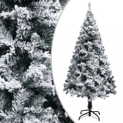 vidaXL Brad de Crăciun artificial cu zăpadă, verde, 120 cm, PVC 328481 foto