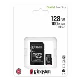 Card MicroSD Kingston 128 GB, microSDXC, Clasa 10, Standard