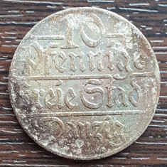 (M2241) MONEDA DANZIG (ORAS LIBER) - 10 PFENNIG 1923, MAI RARA