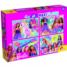 Puzzle de colorat maxi - Barbie (4 x 48 de piese) PlayLearn Toys