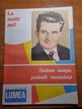 revista lumea 21 ianuarie 1988- ziua de nastere nicolae ceausescu