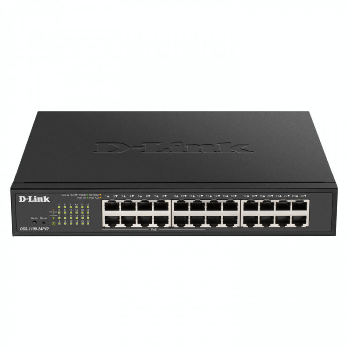 Switch D-Link DGS-1100-24PV2, 24x 10/100/1000 Mbps