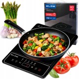 Plita electrica BLOW, cu 2 arzatoare, 2000W, control tactil, display LED, 80-270&deg;C, dimensiuni 250x250mm