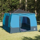 VidaXL Cort cu acoperiș Altele Manual cu aerisire de aer Albastru și Negru 290 x 288 cm