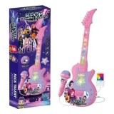 Chitara electronica Kpop Demon Hunters cu microfon lumini si sunete 50cm