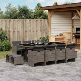 VidaXL Set mobilier de grădină cu perne, 13 piese, gri, poliratan 3210620