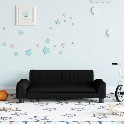 vidaXL Canapea pentru copii, negru, 90x53x30 cm, material textil foto