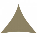 Parasolar, bej, 3x3x3 m, tesatura oxford, triunghiular GartenMobel Dekor, vidaXL