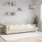 vidaXL Pat de zi cu saltea, crem, 90x200 cm, textil 3197516