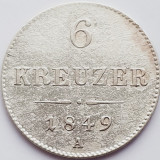 Cumpara ieftin 736 Austria 6 kreuzer 1849 Franz Joseph I - A - km 2200 argint, Europa