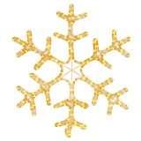 Figurina Craciun, fulg de zapada, 144 LED-uri alb cald, 59x59cm