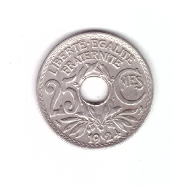 Moneda Franta 25 centimes 1924, stare foarte buna, curata foto