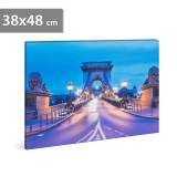 Tablou decorativ cu LED - &quot;Podul cu lanturi&quot; - 2 x AA, 38 x 48 cm Best CarHome, Family Pound