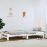 Cumpara ieftin Tăblie de pat pentru perete, alb, 82,5x3x60 cm, lemn masiv pin