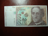 SPANIA 5000 PESETAS 1992 XF+