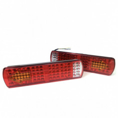 Set 2 Lampi Auto LED Spate,5 Functii, Remorca, Camion, Trailer, 12V, Universale