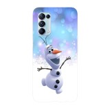 Husa compatibila cu Oppo A72, Viceversa, model Olaf from Frozen, Silicon, TPU, Transparent, Carcasa