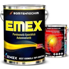 Pachet Pardoseala Epoxidica Autonivelanta &ldquo;Emex&rdquo; - Rosu - Bid. 20 Kg + Intaritor 4 Kg