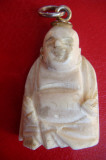 Pandantiv Budist vechi lucrat manual de fildes sau os - Buddha