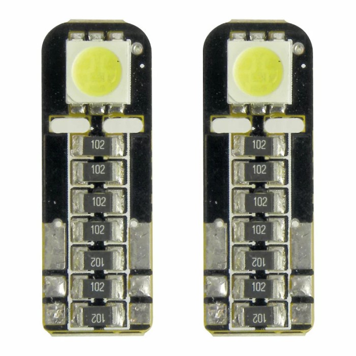Bec Led - 1SMD 12V pozitie T10 W21x95d Canbus 2buc Carpoint - Alb dispersat Garage AutoRide