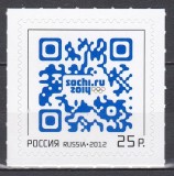 Rusia 2012 - Jocurile Olimpice de iarnă - Soci, Autoadeziv, MNH