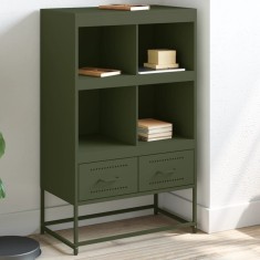 vidaXL Dulap &icirc;nalt, verde măsliniu, 68x39x111,5 cm, oțel