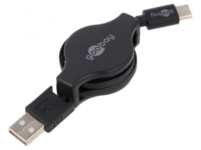 Cablu USB 2.0 A la USB C 1m Negru foto