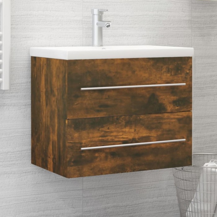 Gossi dulap chiuveta, stejar fumuriu, 60x38,5x48 cm, lemn prelucrat