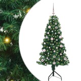 VidaXL Pom de Crăciun Artificial pentru Colț Verde 150 cm PVC și Metal 3397252