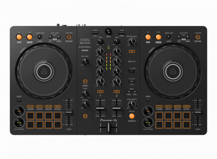 Pioneer DJ DDJ-FLX4 controller cu 2 canale pentru Serato DJ Lite si Rekordbox