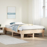 vidaXL Cadru de pat fără saltea, 135x190 cm, lemn masiv de pin 855370