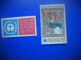 HOPCT TIMBRE SUEDIA MNH 1123 PROTECTIA MEDIULUI -2 VAL 1972-NESTAMPILAT