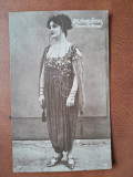 Fotografie tip carte postala, Annie Aurian in Floarea din Stambul, inceput de secol XX