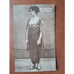 Fotografie tip carte postala, Annie Aurian in Floarea din Stambul, inceput de secol XX