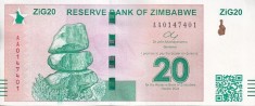 Bancnota Zimbabwe 20 ZiG 2024 - PNew UNC ( Zimbabwe Gold - vezi descriere )
