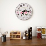 vidaXL Ceas de perete vintage, 30 cm, floare