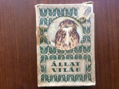 allatvilag &aacute;llatvil&aacute;g ungaria 1956 lumea animalelor 32 carti de joc educativ pentru copii vechi animale fauna descriere verso in limba maghiara