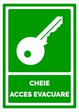 Semn pentru cheie acces evacuare
