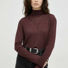 G-Star Raw pulover de bumbac femei, culoarea negru, light, cu guler