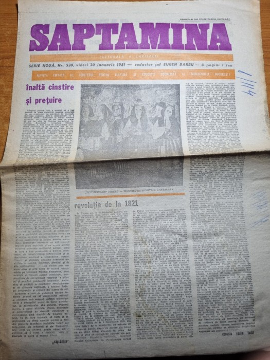 saptamana 30 ianuarie 1981-antologia in folclor