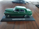 Macheta WARSZAWA 223 1964 - DeAgostini Masini de Legenda, 1/43, pe postament.