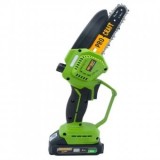 Fierastrau cu lant si acumulator PKA45 Brushless, ungere automata, 2 lame 6" si 8", 2 lanturi, acumulator 20V